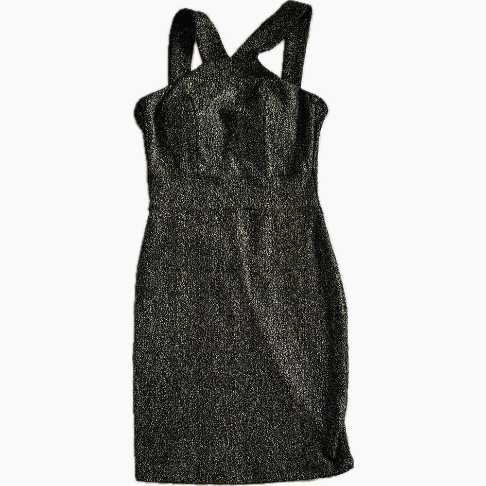 Alt. B halter-neck Junior S bodycon mini dress black sparkle knit Altar'd State